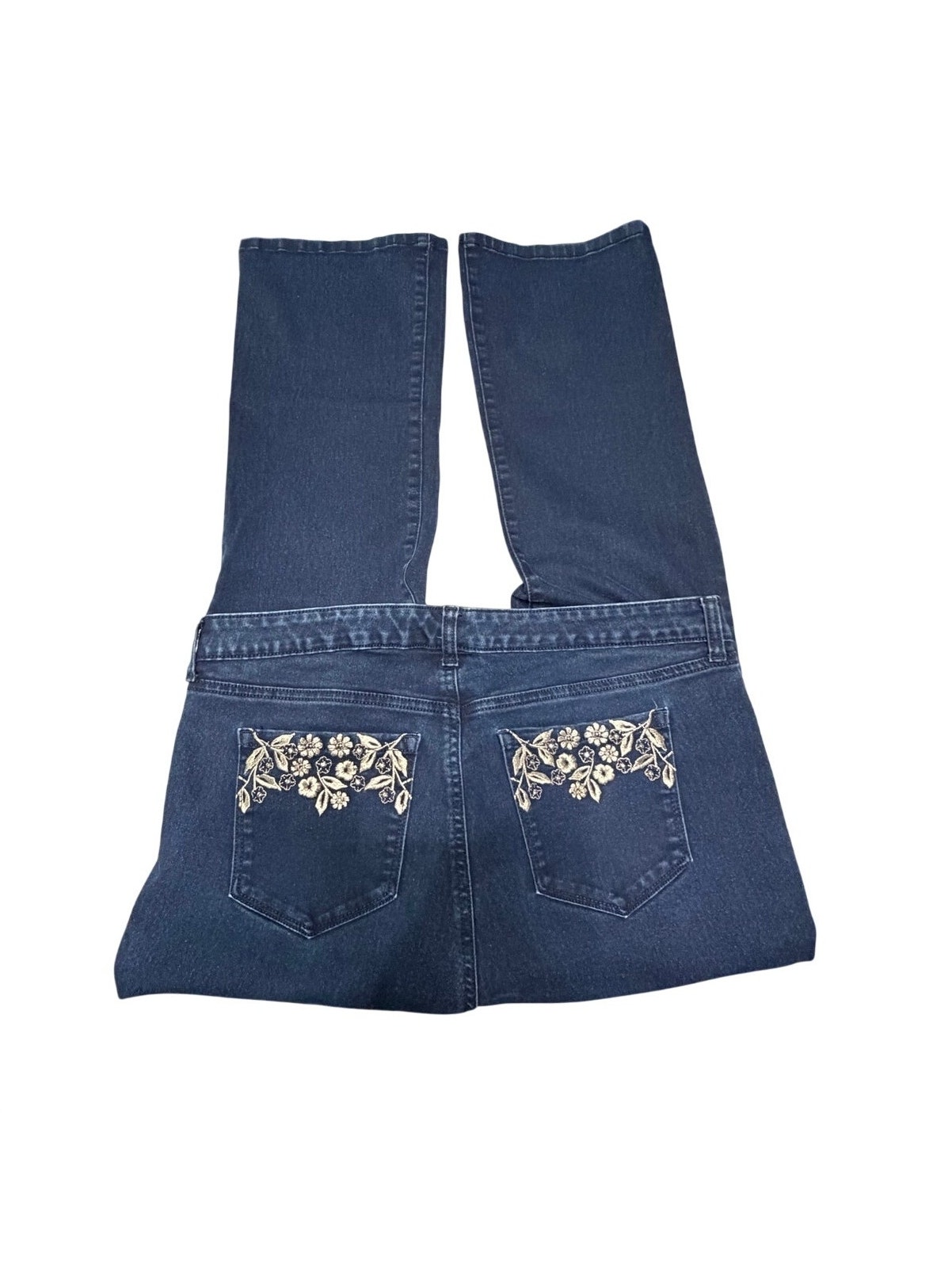 Style & Co. Embroidered Boot Leg Denim Jeans Size 16w